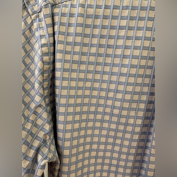 Neiman Marcus Trim Fit 16 34/35 80’s 2-Ply 100% Cotton Blue Windowpane Shirt - Picture 9 of 10